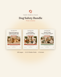 Dog Safety Printable Bundle cover — dog emergency kit, lost dog action plan and senior care binder as printable fillable PDFs