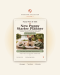 New Puppy Starter Planner printable cover — Volume I, 44-page fillable PDF new puppy planner